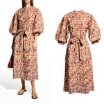 Anthropologie Love The Label Button Front Puff Sleeve Midi Dress Photo 7