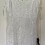 Lulus  Dress White Lace Floral Mini Photo 0