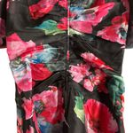 Teri Jon Rickie Freeman Black Floral Organza V Photo 12