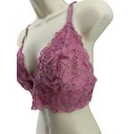 Victoria's Secret Victoria’s Secret Floral Lace Longline Strappy Back Bralette Blush Pink Large Photo 2