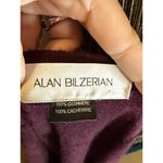 ALAN BILZERIAN Cashmere Open Vest Shawl Knit Cardigan Burgundy Drape US 12 Red Size L Photo 7
