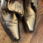 Steve Madden  Bronze Metallic Cowboy Boots size 6 Photo 3
