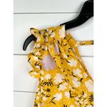 Philosophy Yellow Floral Ruffled V-Neck Sleeveless Pullover Blouse Size Small Photo 3