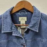 Vintage L.L. Bean‎ Flannel Lined Cropped Jean Jacket Size M Blue Size M Photo 1