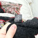 Boutique Blouse Women Sz M High Low Long Sleeve Deep B Floral Paisley Multicolor Photo 2