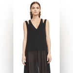 BCBGMAXAZRIA | Black Kadie Cutout Shoulders Front Slit Tunic/Dress Size XS Photo 6