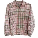 Woolrich  Womens Size Medium Flannel Shirt Pink & Green Plaid w/Pockets Photo 0