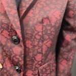 Evan Picone Elegant Women's Burgundy Brocade Blazer From Black Lable Photo 5