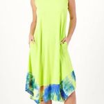 LOGO By Lori Goldstein  Rayon 230‎ Dress with Tie-Dye Hem Size 1X NWT Photo 0