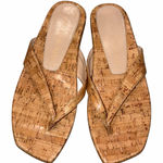 Stuart Weitzman  Patent Leather Cork Aldona Thong Sandals Shoes size 7.5 Photo 0