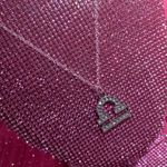 Boutique NEW Bling Libra Sterling Silver 925 Necklace Zodiac Sign Horoscope Astrology Goth Egirl Photo 14