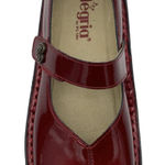 Alegria Leather Slip-On Mary Janes Faye Cherry Bomb Patent Size 37 US 7-7.5 Photo 0