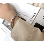Boutique Unisex Twist Bar 925 Sterling‎ Silver Cuff Bracelet, Adjustable Photo 5