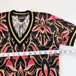 Just Cavalli  Women's Multi-Color Wool Cashmere Short Sleeve Sweater Medium Photo 5