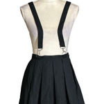 Hot Topic  Black Pleated Skirt With Suspenders Destructed Look High Waisted Sz S Photo 0