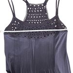 MODA INTERNATIONAL Crochet Bodice Pleated Maxi Dress Blue Photo 7