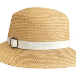 Tilley Raffia Palm Straw Sun Hat Woven Cloche Women's Size Medium Tan Photo 0