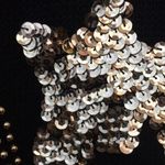 FINAL MARKDOWN Ladies Western Connection Beaded & Sequined Cowl Neck Sweater (S) Black Photo 9