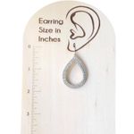 Sparkling Formal Prom Fancy Rhinestones Teardrop Drop Dangle Earrings Silver Photo 8