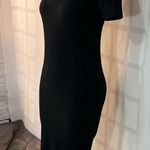 Missguided Misguided maternity short sleeve black ribbed midi dress Photo 2