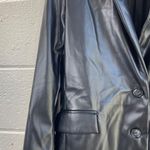 Joie Faux Vegan Leather Black Oversized Blazer Jacket Coat Blogger Favorite. Photo 5
