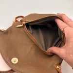 Vera Pelle Italian Leather Brown Crossbody Tassel Purse Photo 2