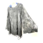 Show Me Your Mumu Swing Mini Dress Size Small Black Embroidered Bell Sleeve Photo 4