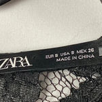 ZARA WO SIZE SMALL BLACK LACE FITTED DRESS BACK ZIPPER SLIP LINING CLEAN Photo 6