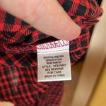 HYFVE  Frayed Hem Flannel Crop Red Plaid Shirt Size Medium Photo 6