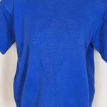 Nordstrom 90s Vintage Short Sleeve Crew Neck Sweater Blue Size Medium Photo 10
