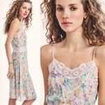 Love Shack Fancy  Rusalina lace satin slip dress pastel floral dainty feminine Sz 0 Photo 1