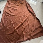 Brown silk skirt Size M Photo 0