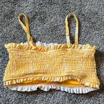 Yellow ruffle bikini top Size L Photo 1