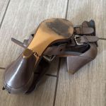 Preview International  Brown Leather Buckle Strappy Kitten‎ Heel Sandals 5.5 Photo 9