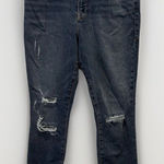 Good American  Jeans Women's 14/32 Blue Good Waist‎ Distressed Stretch High Rise Photo 0