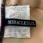 MiracleSuit Bold Flowers pink grey black square neck one piece swimsuit Size 14 Photo 8