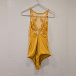Thistle and Spire Smokin Mirrors Bodysuit in a mustard yellow color M Size M Photo 4