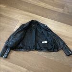 Barneys Originals Leather Biker Jacket Size UK 10/US 6 Black Photo 8