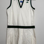 Preppy White Tennis Dress with Green and Navy Trim Photo 0