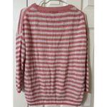 J.‎ Crew Heathered Striped Pink White LINEN Blend Sweater Photo 2