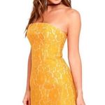 Revolve Keepsake‎ The Label Every Way Lace Mini Dress in Mustard SZ XS NWT Yellow Photo 2