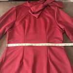 Women’s Burgundy Midi Dress Mock Neck Long Sleeves Bow Detail Size XXL Red Photo 5