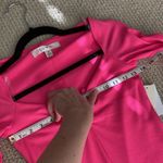 ROW A Notch Neck Long Sleeve Ribbed Bodycon Dress Formal Weddings Small Pink NWT Photo 10