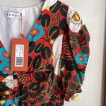 RHODE Maci Midi Dress Scarlet Aura Blossom Grande Red Size 0 Photo 5