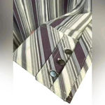 Casual Corner Stretch Ruffled Button Up Longsleeve Shirt size M. Purple Size M Photo 3