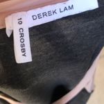 Derek Lam 10 Crosby  Gray Pink Viscose Logo Short Sleeve Shirt Women's Size S Photo 6