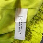 J.Crew NWT neon green skirt elastic waist pull on paper bag Fully Lined size 0 Photo 8