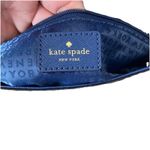Kate Spade  Laurel Way Greer Saffiano Leather Purse Clutch‎ Navy Blue Gold Chain Photo 3