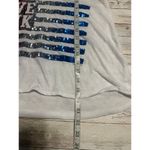 PINK Love Sequin Flag Tank Top Women's Size Small Flowy Patriotic July 4th USA White Photo 4