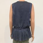 QMack medium polka dot sleeveless peplum blouse TS 2464 Blue Photo 9